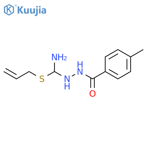 Benzoic acid, 4-methyl-, 2-[amino(2-propenylthio)methyl]hydrazide structure