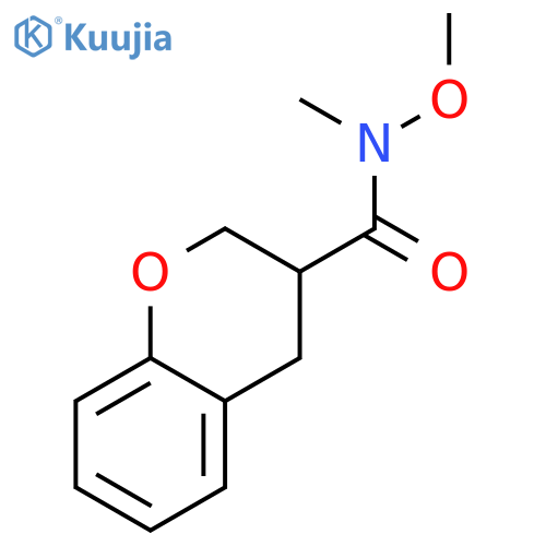 2H-1-Benzopyran-3-carboxamide, 3,4-dihydro-N-methoxy-N-methyl- structure