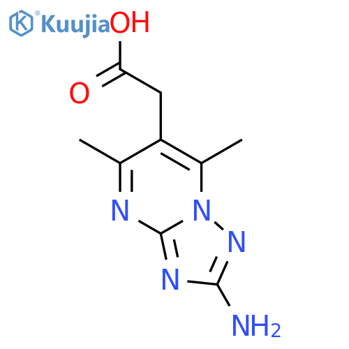 2-{2-amino-5,7-dimethyl-1,2,4triazolo1,5-apyrimidin-6-yl}acetic Acid structure