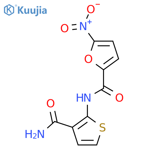 N-(3-carbamoylthiophen-2-yl)-5-nitrofuran-2-carboxamide structure