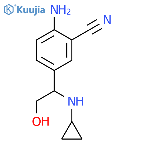 BENZONITRILE, 2-AMINO-5-[1-(CYCLOPROPYLAMINO)-2-HYDROXYETHYL]- structure
