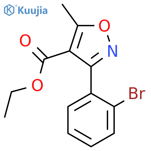 4-Isoxazolecarboxylicacid, 3-(2-bromophenyl)-5-methyl-, ethyl ester structure
