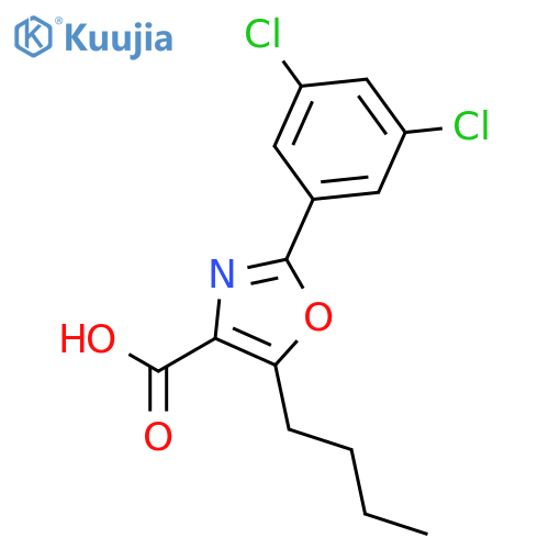 4-OXAZOLECARBOXYLIC ACID, 5-BUTYL-2-(3,5-DICHLOROPHENYL)- structure
