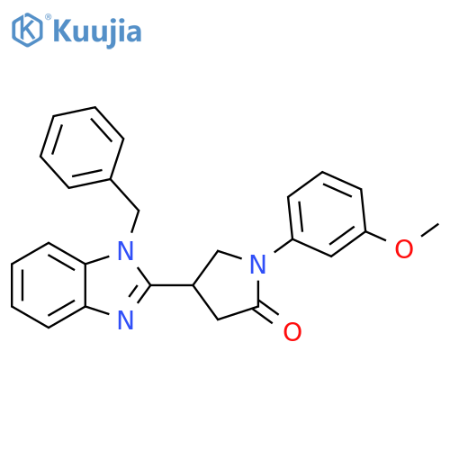 4-(1-benzyl-1H-1,3-benzodiazol-2-yl)-1-(3-methoxyphenyl)pyrrolidin-2-one structure