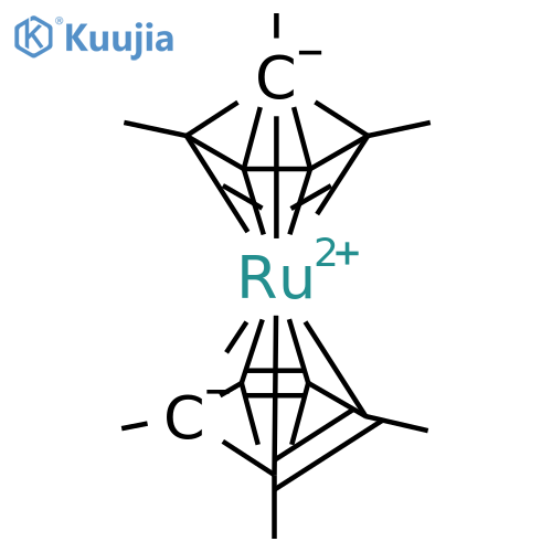 Bis(2,3,4,5,5-pentamethylcyclopenta-1,3-dien-1-yl)ruthenium structure