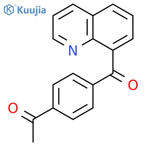 1-[4-(quinoline-8-carbonyl)phenyl]ethanone structure
