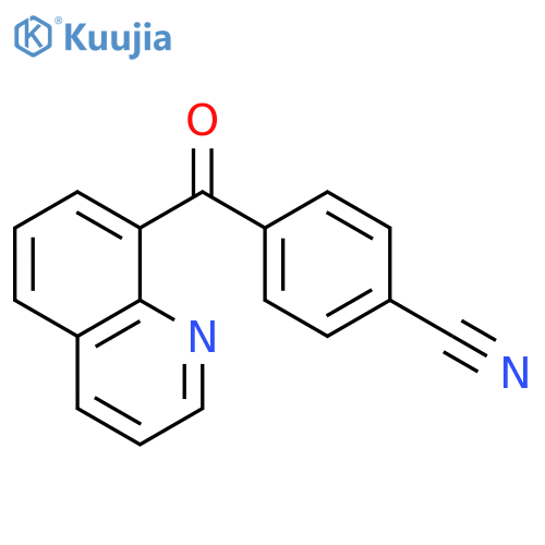 Benzonitrile, 4-(8-quinolinylcarbonyl)- structure
