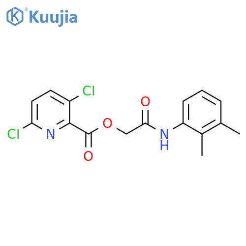 [(2,3-dimethylphenyl)carbamoyl]methyl 3,6-dichloropyridine-2-carboxylate structure