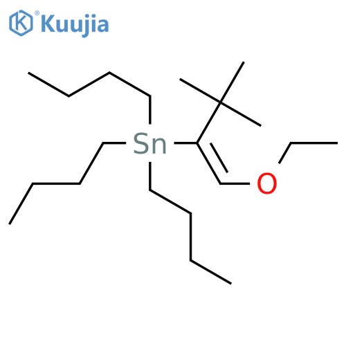 STANNANE, TRIBUTYL[(1Z)-1-(ETHOXYMETHYLENE)-2,2-DIMETHYLPROPYL]- structure
