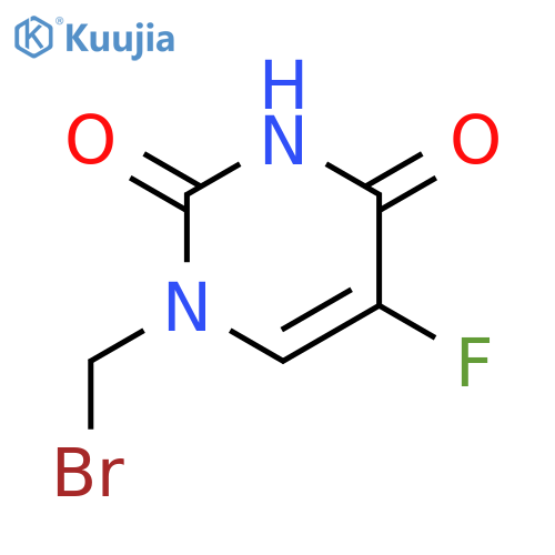 2,4(1H,3H)-Pyrimidinedione, 1-(bromomethyl)-5-fluoro- structure