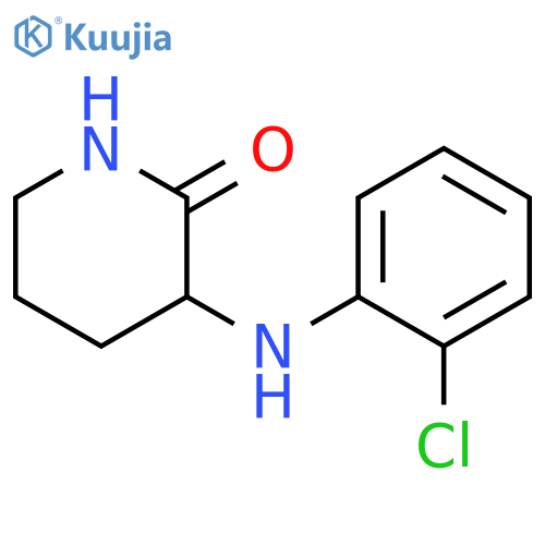2-Piperidinone, 3-[(2-chlorophenyl)amino]- structure