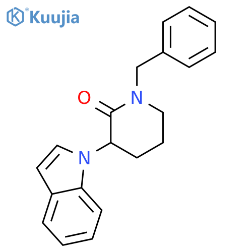 2-Piperidinone, 3-(1H-indol-1-yl)-1-(phenylmethyl)- structure