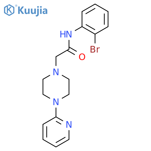 N-(2-Bromophenyl)-2-[4-(pyridin-2-yl)piperazin-1-yl]acetamide structure