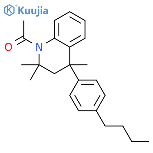 1-(4-(4-Butylphenyl)-2,2,4-trimethyl-3,4-dihydroquinolin-1(2H)-yl)ethanone structure