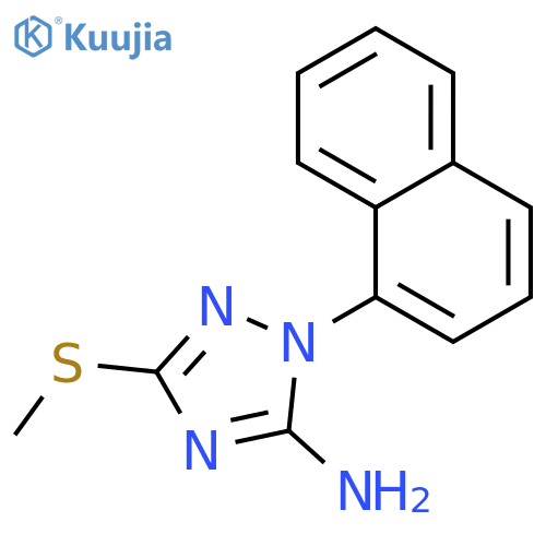 1H-1,2,4-Triazol-5-amine, 3-(methylthio)-1-(naphthalenyl)- structure