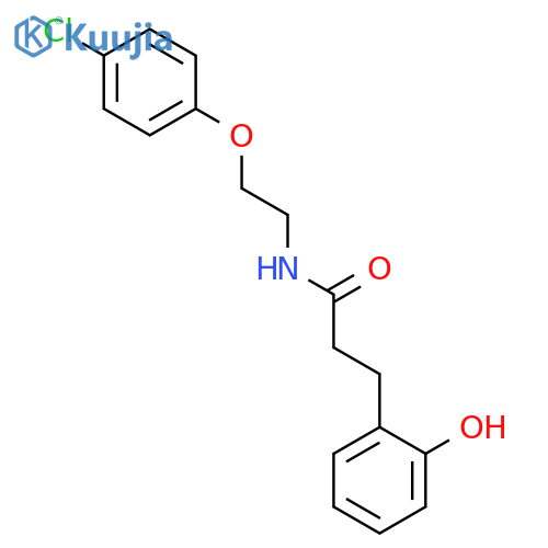 BENZENEPROPANAMIDE, N-[2-(4-CHLOROPHENOXY)ETHYL]-2-HYDROXY- structure