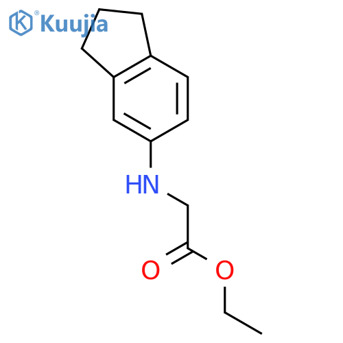 Glycine,N-(2,3-dihydro-1H-inden-5-yl)-, ethyl ester structure