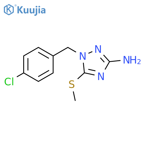 1H-1,2,4-Triazol-3-amine, 1-[(4-chlorophenyl)methyl]-5-(methylthio)- structure