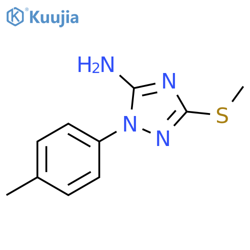 1H-1,2,4-Triazol-5-amine, 1-(4-methylphenyl)-3-(methylthio)- structure