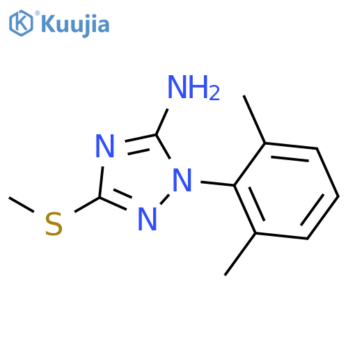 1H-1,2,4-Triazol-5-amine, 1-(2,6-dimethylphenyl)-3-(methylthio)- structure