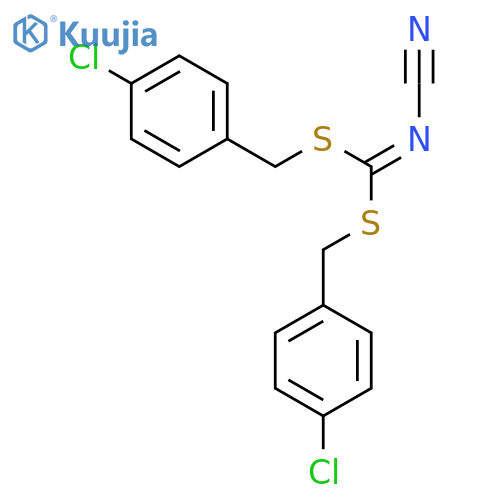 CARBONIMIDODITHIOIC ACID, CYANO-, BIS[(4-CHLOROPHENYL)METHYL] ESTER structure