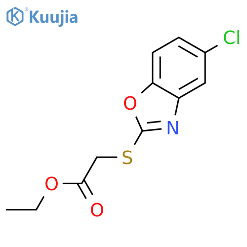 Ethyl (5-chloro-1,3-benzoxazol-2-yl)thioacetate structure