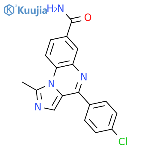 Imidazo[1,5-a]quinoxaline-7-carboxamide, 4-(4-chlorophenyl)-1-methyl- structure