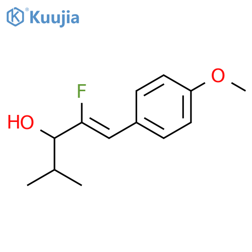 1-Penten-3-ol, 2-fluoro-1-(4-methoxyphenyl)-4-methyl-, (1Z)- structure