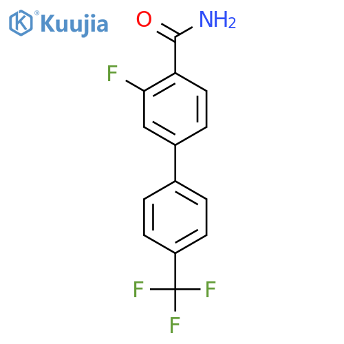2-Fluoro-4-[4-(trifluoromethyl)phenyl]benzamide structure