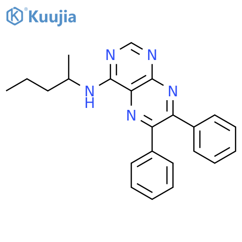 4-Pteridinamine, N-(1-methylbutyl)-6,7-diphenyl- structure
