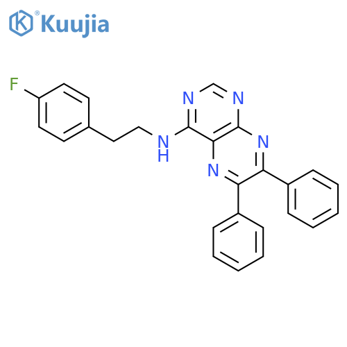 4-Pteridinamine, N-[2-(4-fluorophenyl)ethyl]-6,7-diphenyl- structure
