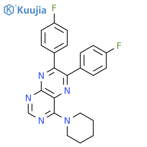 Pteridine, 6,7-bis(4-fluorophenyl)-4-(1-piperidinyl)- structure