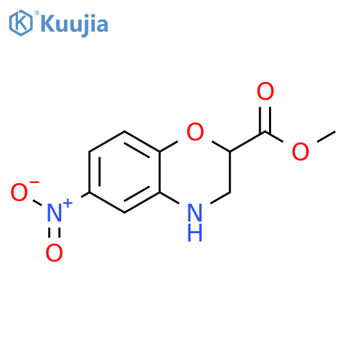 methyl 6-nitro-3,4-dihydro-2H-benzo[b][1,4]oxazine-2-carboxylate structure