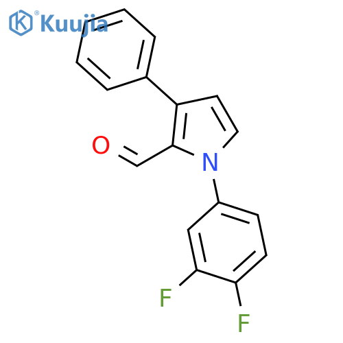 1H-PYRROLE-2-CARBOXALDEHYDE, 1-(3,4-DIFLUOROPHENYL)-3-PHENYL- structure