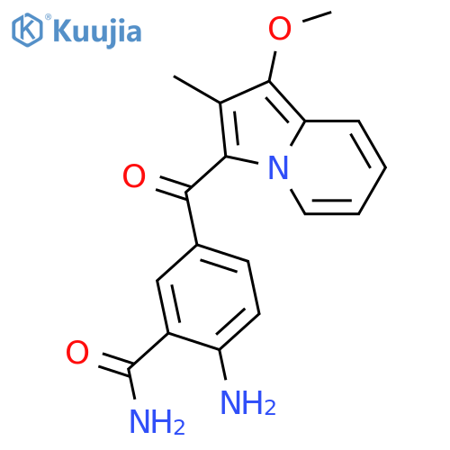 BENZAMIDE, 2-AMINO-5-[(1-METHOXY-2-METHYL-3-INDOLIZINYL)CARBONYL]- structure