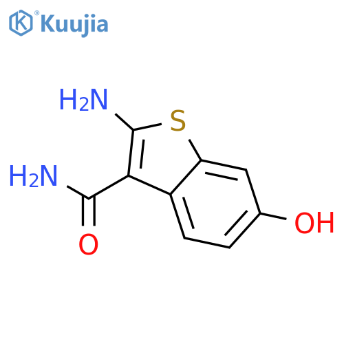 Benzo[b]thiophene-3-carboxamide, 2-amino-6-hydroxy- structure
