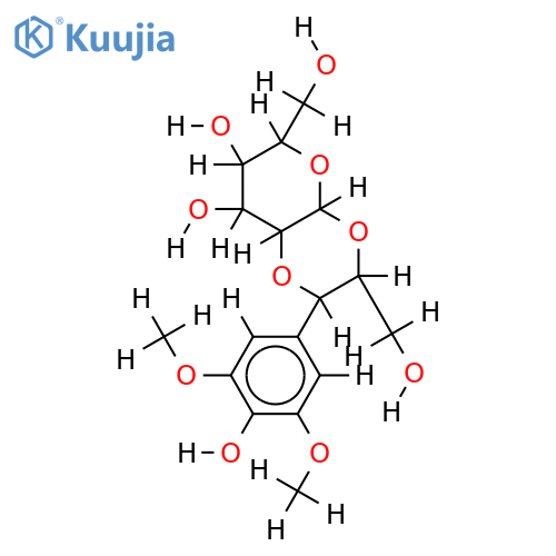 2',7-epoxysyringylglycerol-8-O-beta-D-glucopyranoside structure