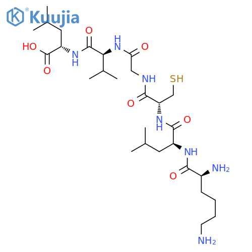 L-LEUCINE, L-LYSYL-L-LEUCYL-L-CYSTEINYLGLYCYL-L-VALYL- structure