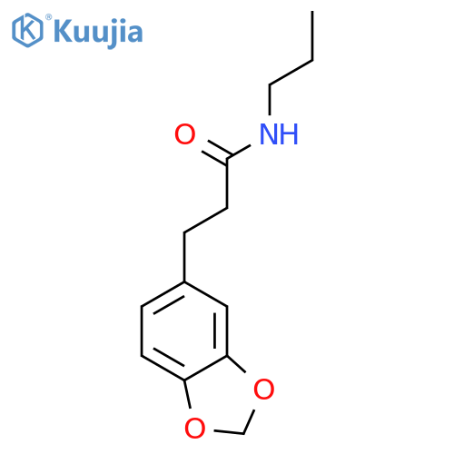 1,3-BENZODIOXOLE-5-PROPANAMIDE, N-PROPYL- structure