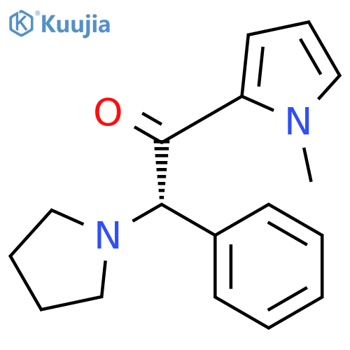 Ethanone, 1-(1-methyl-1H-pyrrol-2-yl)-2-phenyl-2-(1-pyrrolidinyl)-, (2S)- structure