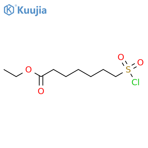 Heptanoic acid, 7-(chlorosulfonyl)-, ethyl ester structure