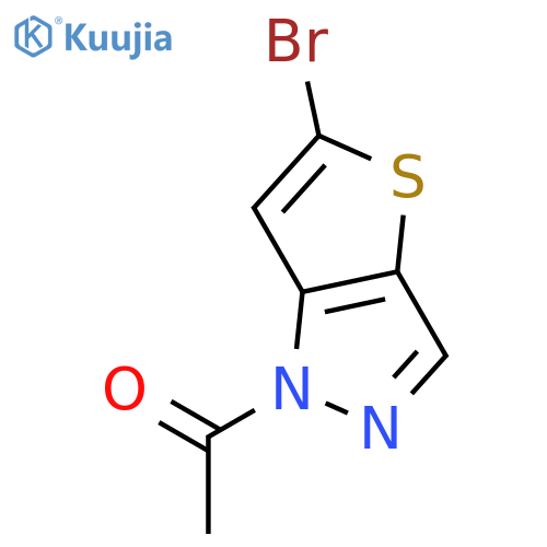 1-{5-bromo-1H-thieno3,2-cpyrazol-1-yl}ethan-1-one structure