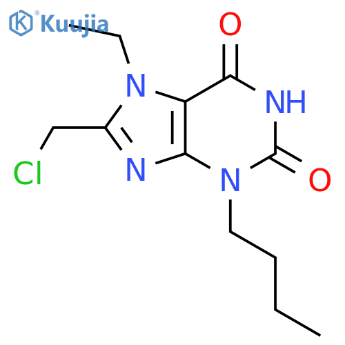 3-Butyl-8-(chloromethyl)-7-ethyl-2,3,6,7-tetrahydro-1H-purine-2,6-dione structure