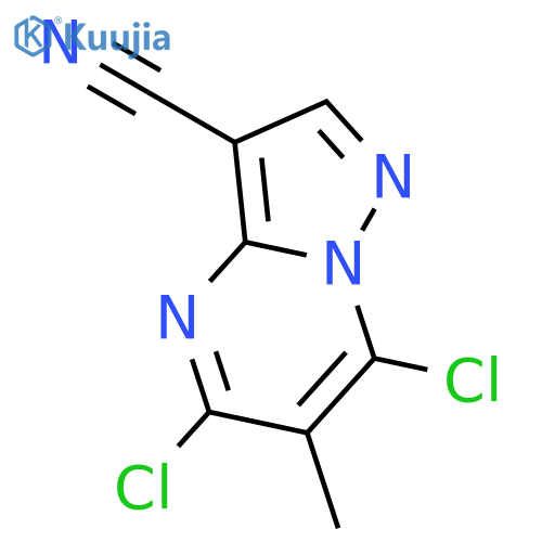 5,7-Dichloro-6-methylpyrazolo1,5-apyrimidine-3-carbonitrile structure