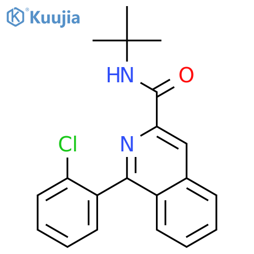 3-ISOQUINOLINECARBOXAMIDE, 1-(2-CHLOROPHENYL)-N-(1,1-DIMETHYLETHYL)- structure