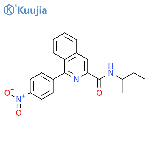 3-ISOQUINOLINECARBOXAMIDE, N-(1-METHYLPROPYL)-1-(4-NITROPHENYL)- structure