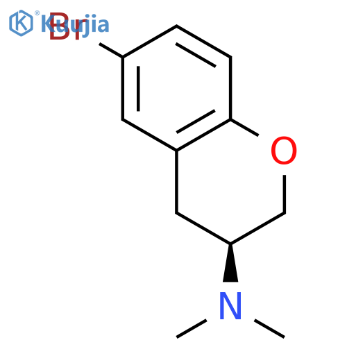 2H-1-Benzopyran-3-amine, 6-bromo-3,4-dihydro-N,N-dimethyl-, (3S)- structure
