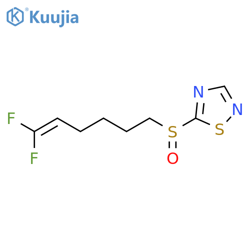 1,2,4-THIADIAZOLE, 5-[(6,6-DIFLUORO-5-HEXENYL)SULFINYL]- structure