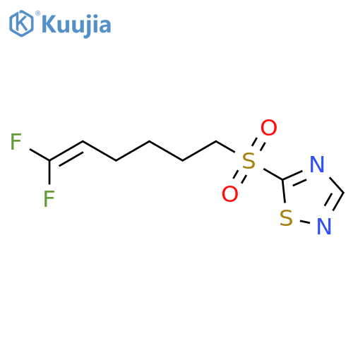1,2,4-Thiadiazole, 5-[(6,6-difluoro-5-hexenyl)sulfonyl]- structure