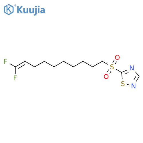 1,2,4-THIADIAZOLE, 5-[(10,10-DIFLUORO-9-DECENYL)SULFONYL]- structure